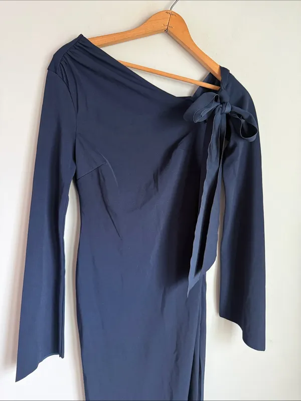 NEW MESHKI Nicola One Shoulder Crepe Maxi Dress Small - Image 5