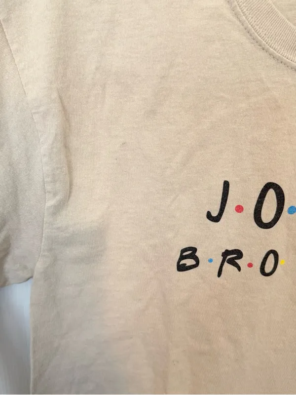 Gildan “Friends” Beige Jonas Brothers Logo Tee - Medium - Image 2