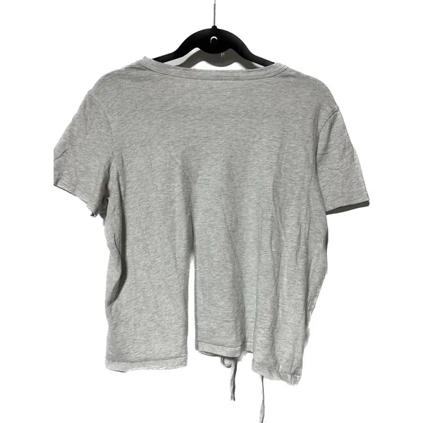 Aerie Gray tshirt with‎ drawstring circle size L - Image 3