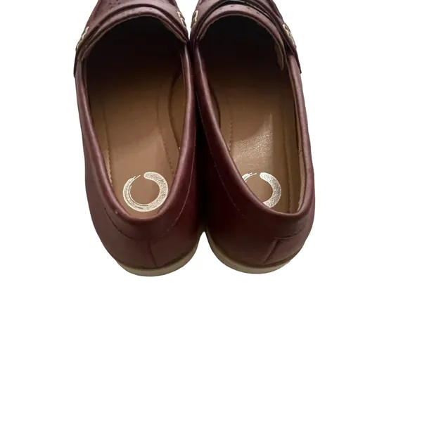 Journee Collection Women's Size 7 Red Faux Leather Slip On Loafer‎ Flat Shoes - Image 5