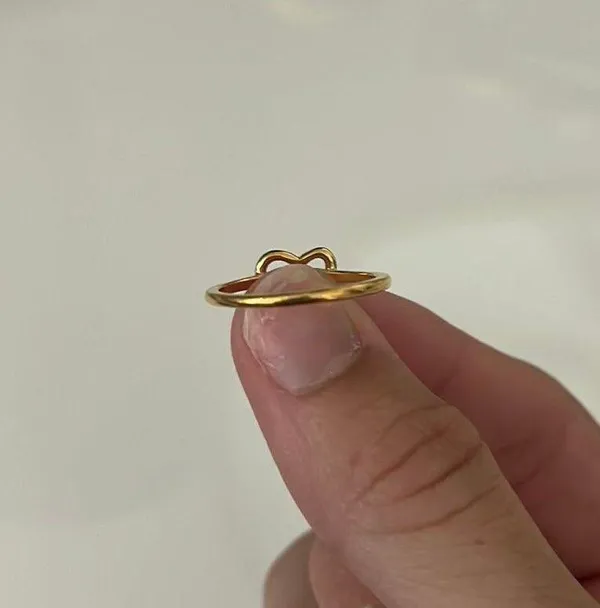 Gold Heart Ring - Image 2