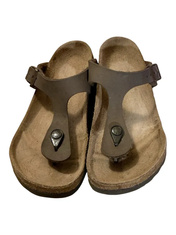 Title: Birkenstock Gizeh Mocha Thong Sandals - Size 38 (US Women's 7) - Image 2