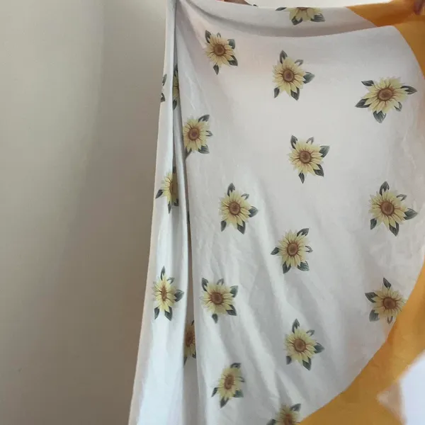 Zaful Sunflower Yellow Circle Scarf - Image 3