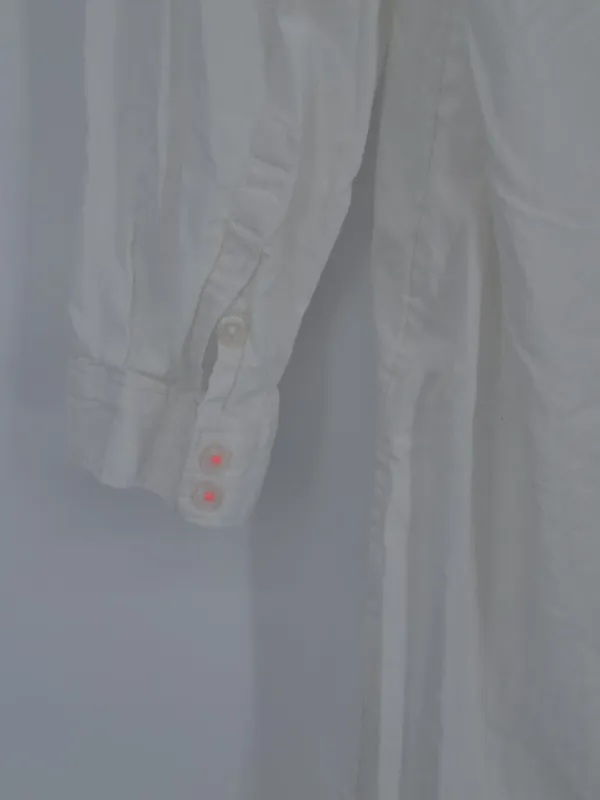 Anthropologie Maeve White Cotton Button Down Shirt Tunic S - Image 4