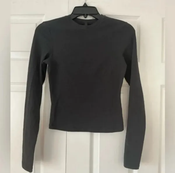 SKIMS Cotton Jersey Long Sleeve T-Shirt M - Image 2