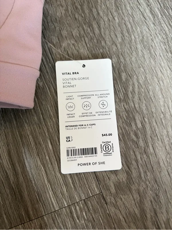Athleta Blush Pink Strappy Longline Sports Bra - Image 3