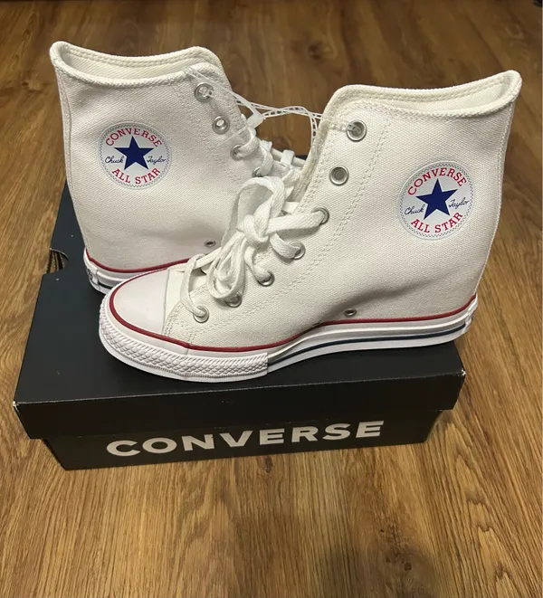 CONVERSE all Star Chuck Taylor wedge platform shoes sneakers women’s 9 new - Image 8