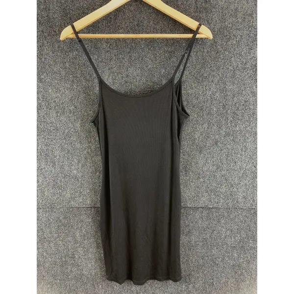 REORIA Women's Black Ribbed Mini Bodycon Dress Spaghetti Strap Size M NWT - Image 9