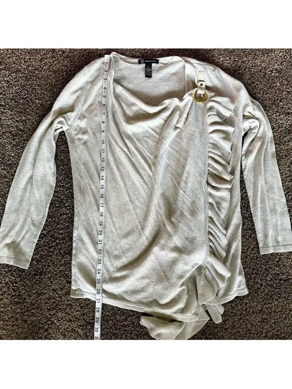 INC International Concepts Beige Snap Cardigan Large - Image 2