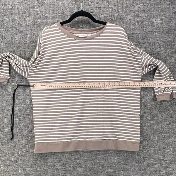 Belle by Kim Gravel Womens Sweatshirt Size‎ M Stripe Nautical 3/4 Sleeve - Image 12