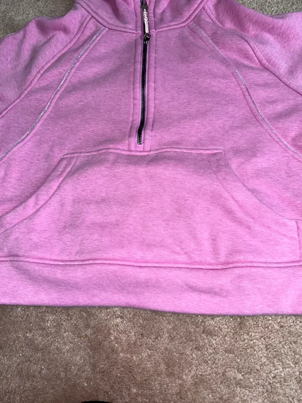 Lululemon Scuba Oversized Half-Zip Hoodie *Plush Heathered Dahlia Mauve - Image 8