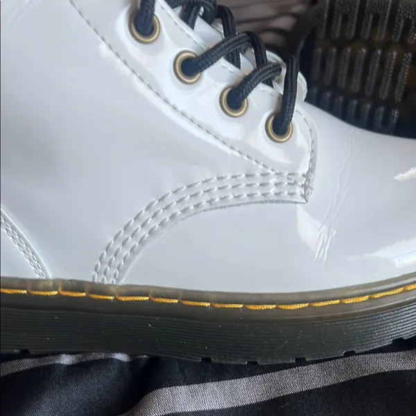 Dr. Martens White Lace Up Boots‎ - Image 4