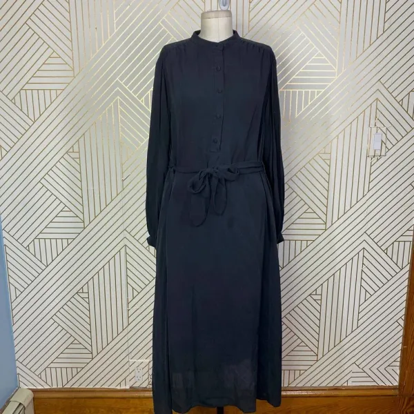 Equipment‎ Femme Francois Silk Shirt Button Down Dress in Black Size US Medium - Image 3