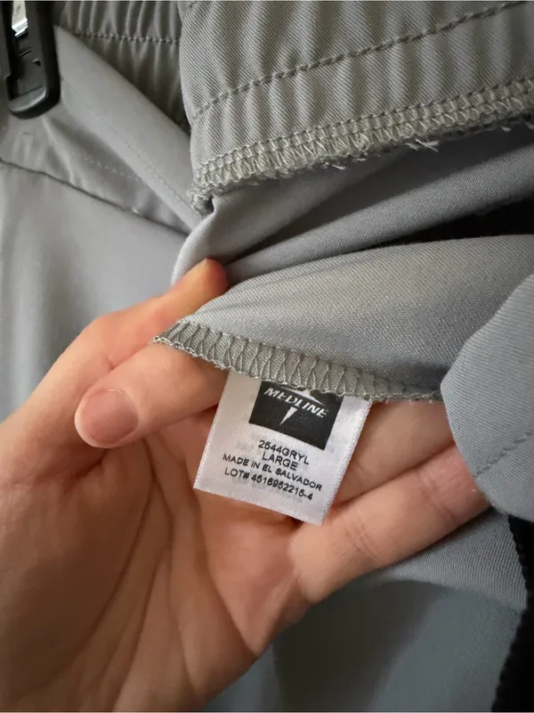 Medline Gray Jogger Scrub Pants Size L - Image 3
