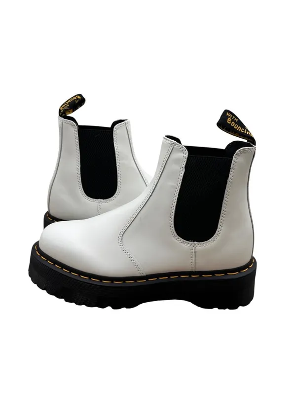 Dr Martens Size 9 Combat Boots 2976 YS Punk Goth Platform White - Image 5