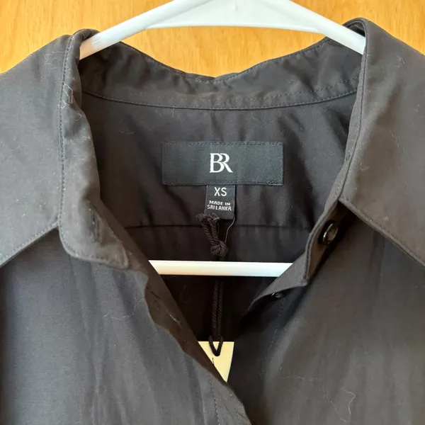 Banana Republic Perfect Shirt Women XS Black Long Sleeve Button Down 883988-00-1 - Image 3