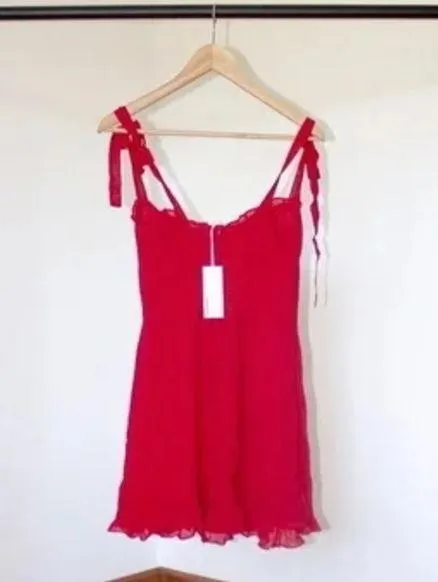 1HR SALE ⚡Reformation Christine Dres (Lipstick) - Image 3