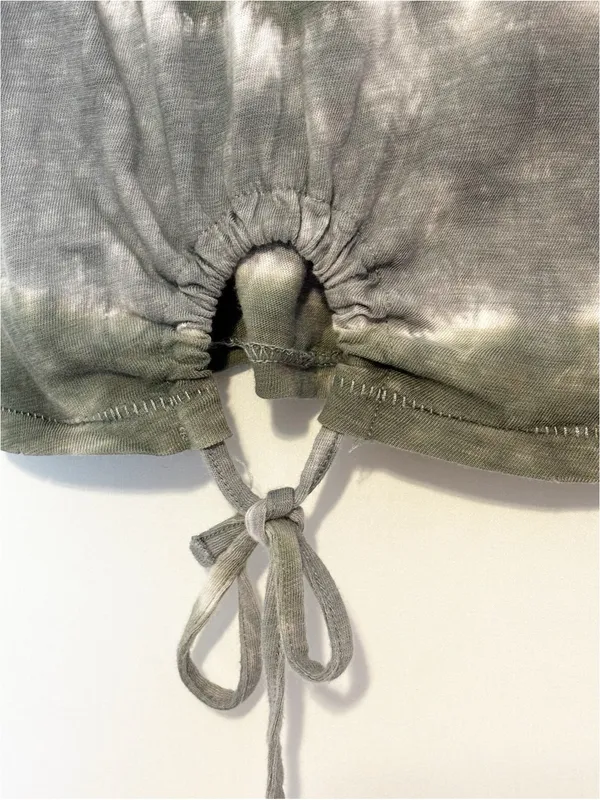 Aerie‎ tie-dye cropped t-shirt with drawstring side-tie detail size XS - Image 3