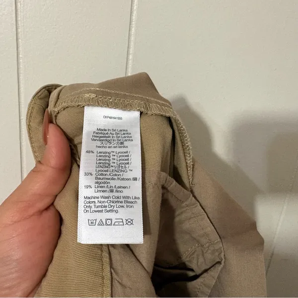 Madewell The Harlow Wide Leg Pants Drapey Twill Tan Khaki Size 6 High Rise - Image 12