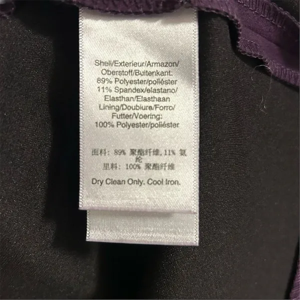 DKNY Women's Purple‎ V-Neck Ruffled Cap-Sleeve Sheath Dress Size 4 - Image 9