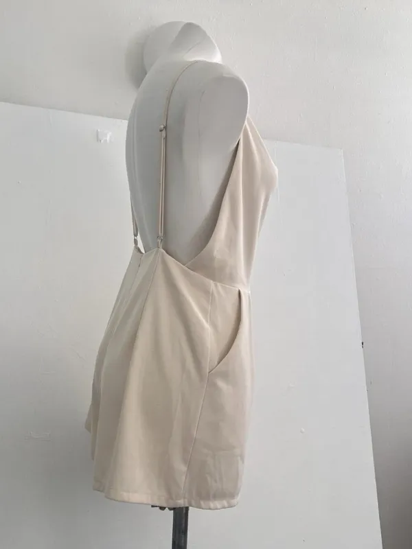 Anthropologie Mable Cowl Neck Front Backless Romper SIZE LARGE NWOT - Image 5