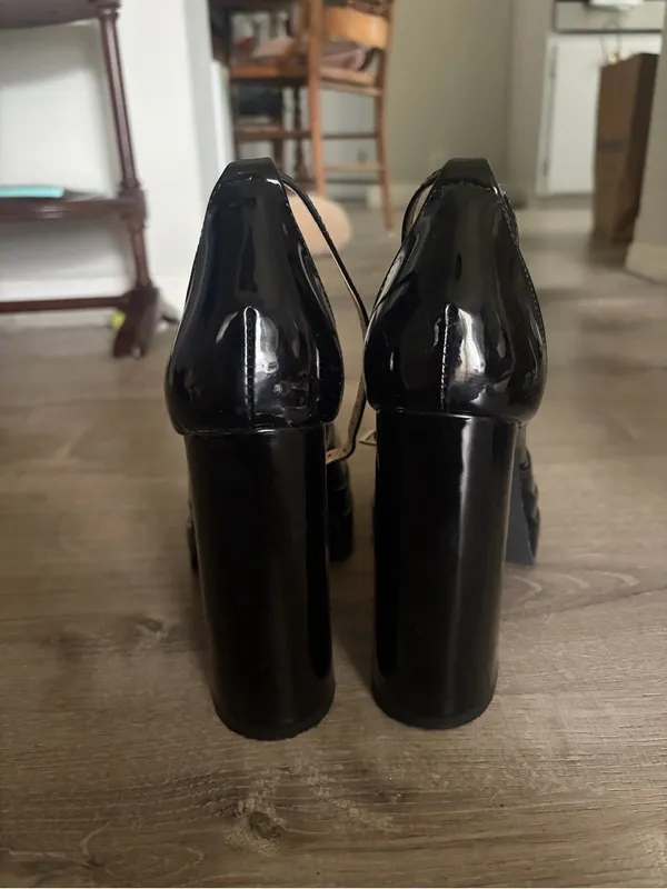 Platform Heels Black Size 8 - Image 3