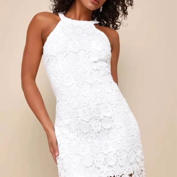 Lulu's White Lace Mini Dress‎ - Image 3