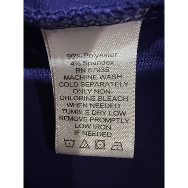 Simonton Says by George Simonton High Low Blue Long Sleeve Blouse Plus Size 1X - Image 7