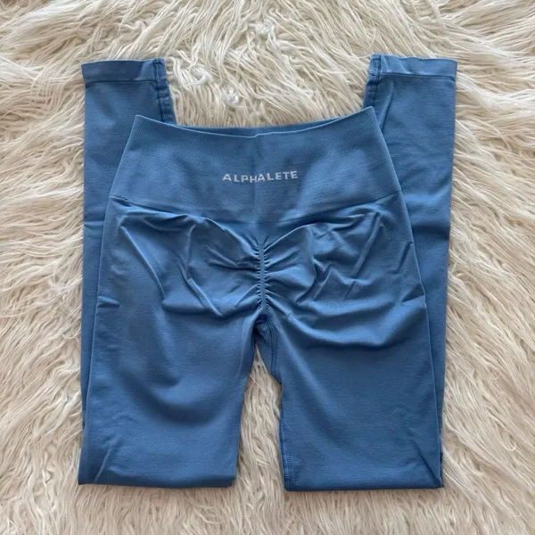 Alphalete Amplify Leggings Washed Denim Size Small - Image 2