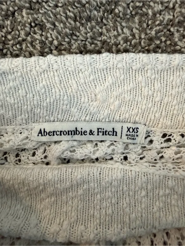 Abercrombie & Fitch XXS Cream Crochet Knit Wide Leg Beach Pants - Image 3