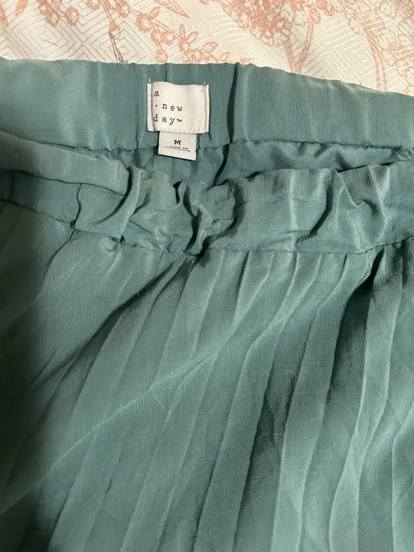 A New Day Sage green pleated maxi skirt - Image 2