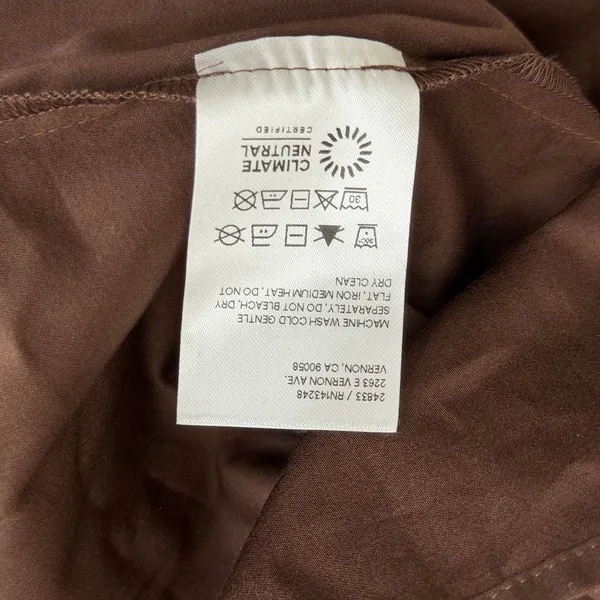 Reformation Buckley Strapless Midi Dress Brown Stretch Organic Cotton Size 2 New - Image 10