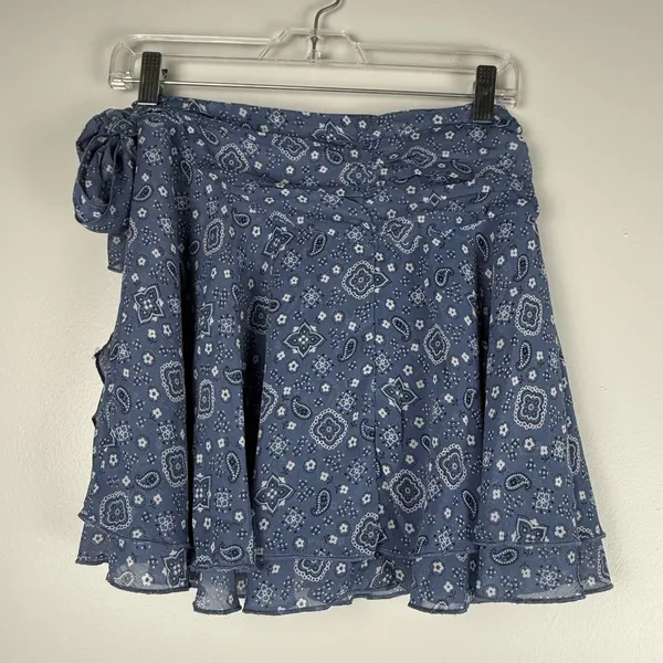 Aerie Navy Paisley Mini Skirt‎ - Image 3