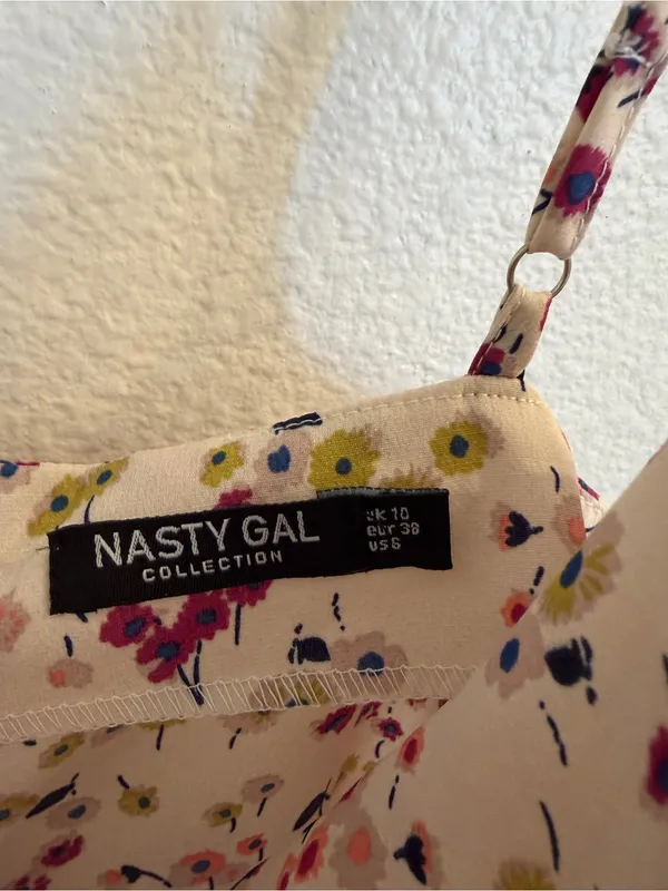 Nasty Gal Blush Floral Cowl Neck Slip Dress 6 - Image 5