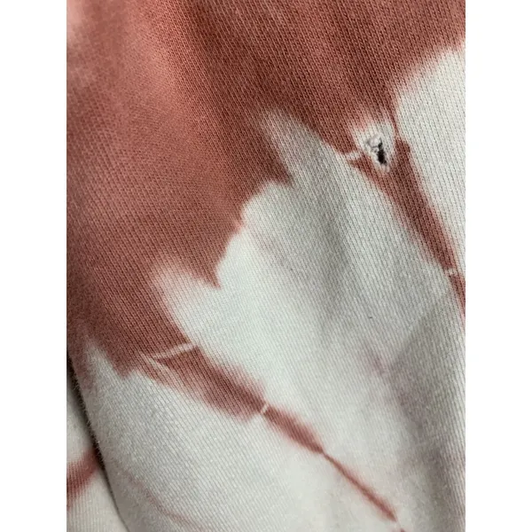 Talentless Screw Love Tie Dye Hoodie Organic Cotton Sweatshirt Large Brown White - Image 5
