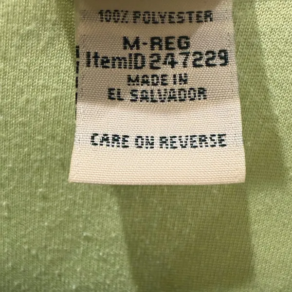 L.L. Bean Lime Green quarter-zip fleece pullover Sweater M Gorpcore Cabincore - Image 7