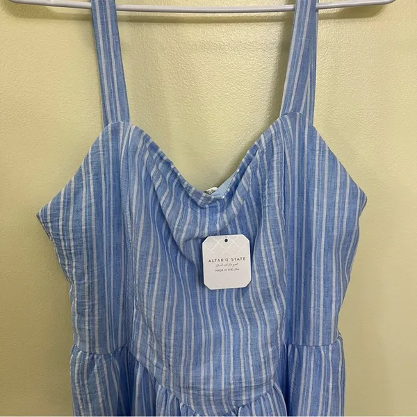 NEW Altar’d State Blue Striped Maxi Dress Size XL NWT - Image 7