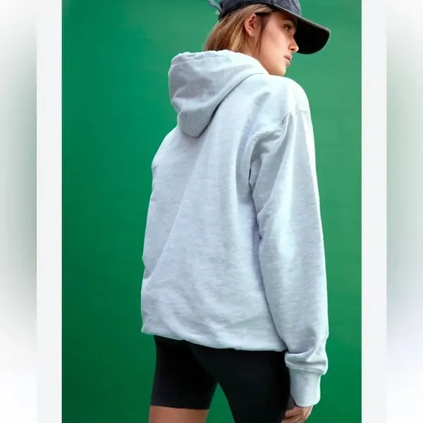 Nasty Gal Varsity League Pocket Detail Hoodie Grey Women’s Small - Image 2