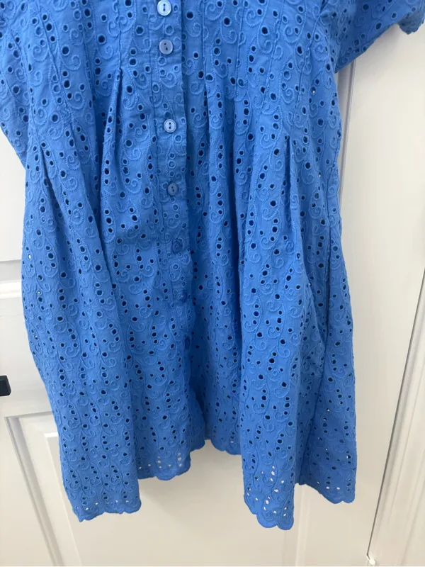 Exquise Tobie Eyelet Mini Shirtdress - Image 4