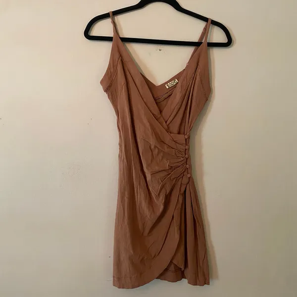 Free People Intimately Dylan Brown Pink Bodycon Mini Dress Strappy Women size XS - Image 2