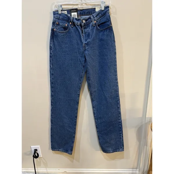 501® Original Fit Women's Jeans 90's Size 25 By 32 Medium Wash Premium Denim - Image 3