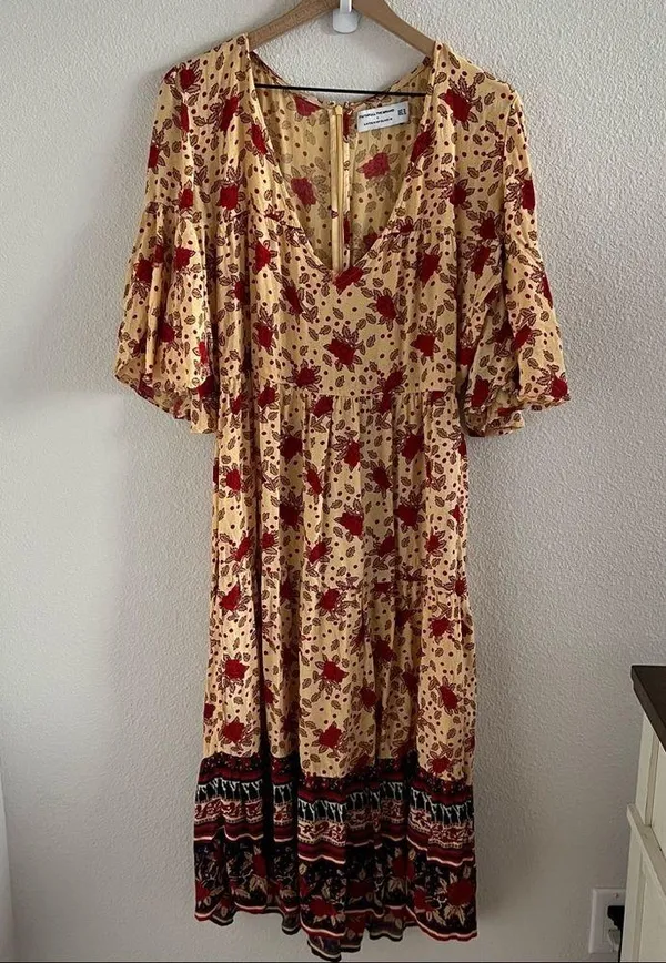 Faithfull The Brand X Anthropologie Melia Midi Dress Cottagecore Boho US 10 - Image 4