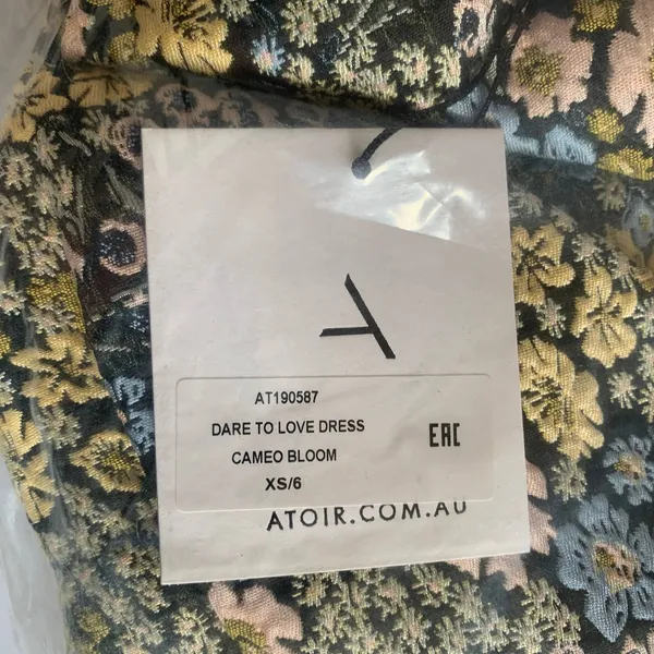 NWT Atoir Dare‎ to Love Jacquard Puff Shoulder Mini Dress in Cameo Bloom - Image 8
