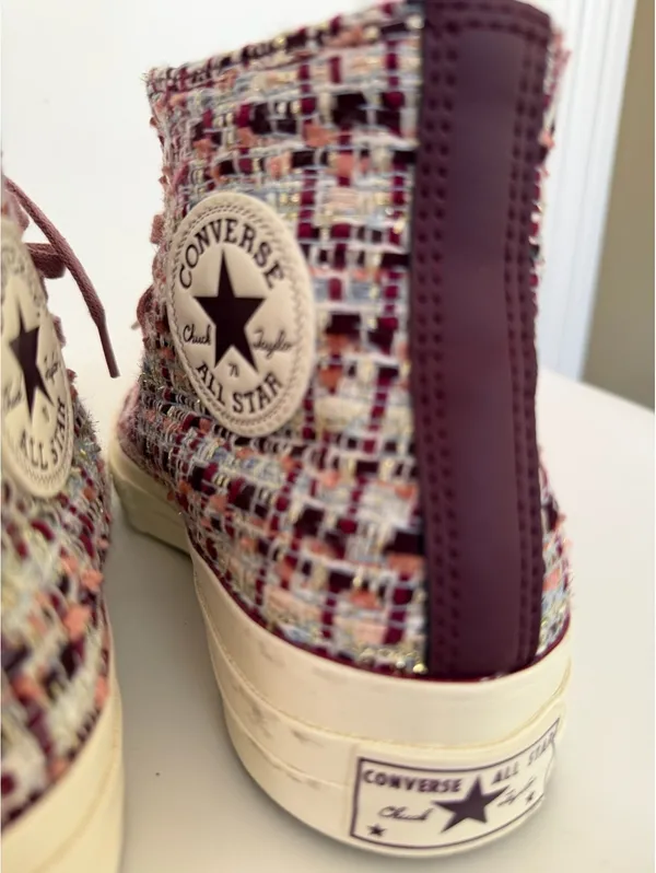 Converse Chuck Taylor All Star high top tweed sneakers pink - Image 2