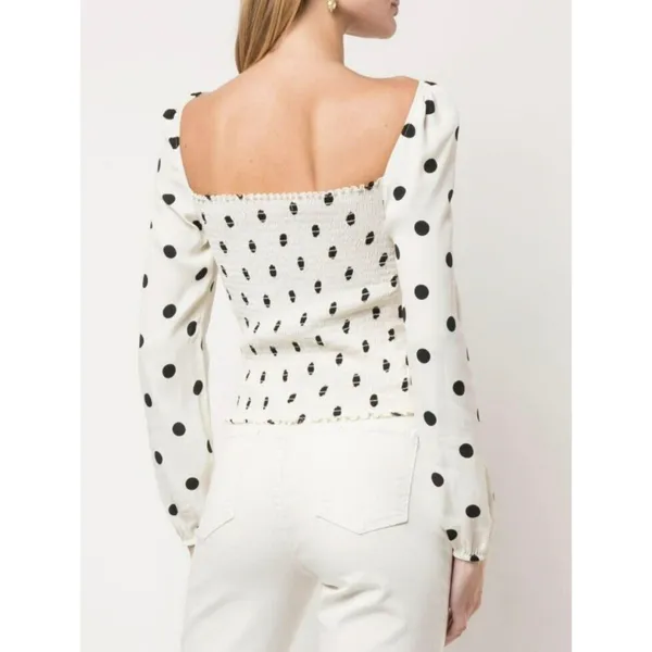 Reformation Womens Retro Polka Dot Sweetheart Bustier Romantic Reign Top Size 6‎ - Image 2