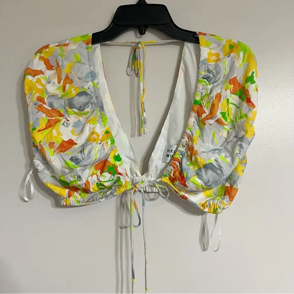 Women's Hello‎ Molly Clouded Crop Top Floral Print Size Medium - Image 2