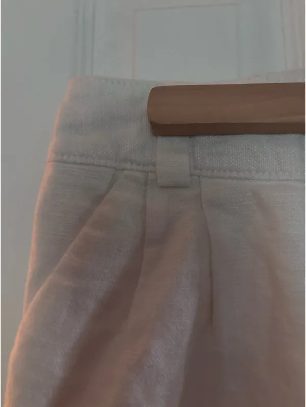 White Linen Pencil Skirt Banana Republic - Image 3