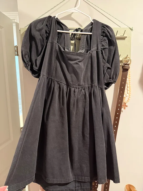 Mittoshop Black Denim Dress - Image 3