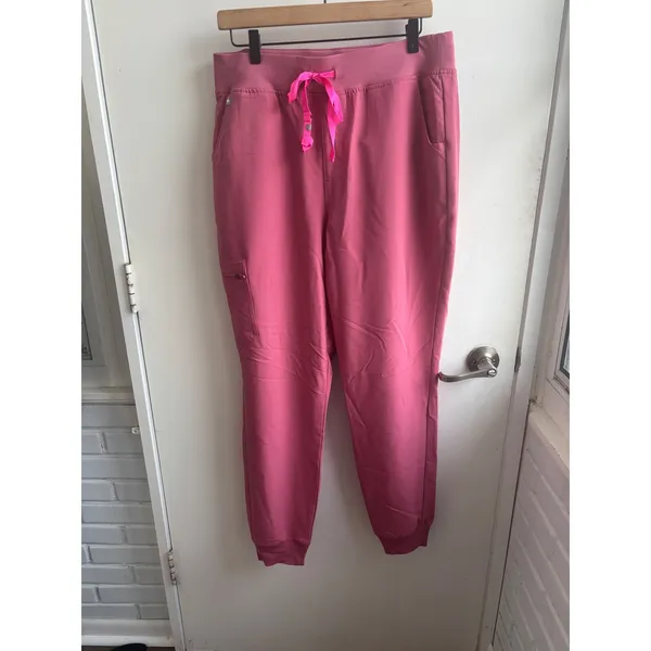 FIGS NWT Breast Cancer Edition High‎ Waist Zamora Jogger Scrub Pants Large Tall - Image 2
