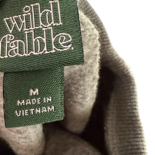 Wild Fable‎ Gray Cropped Crewneck Sweatshirt Women’s Medium Fleece Pullover - Image 5